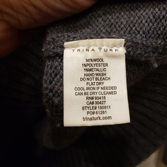 Trina Turk Veneto Wool Crew Neck Holiday Sweater - S - Picture 6 of 8